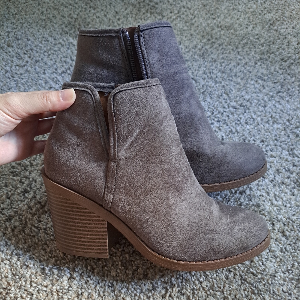 Gray Ankle Boots